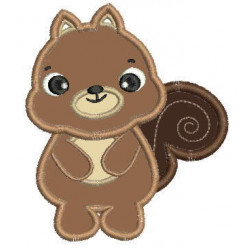 Stickmuster - Waldleben Eichhörnchen Appli